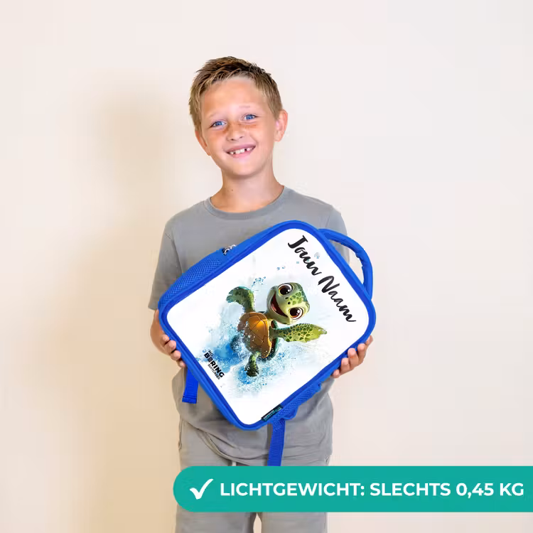 Rugzak kind met naam - Blauw Schildpad - Water - Groen — 2