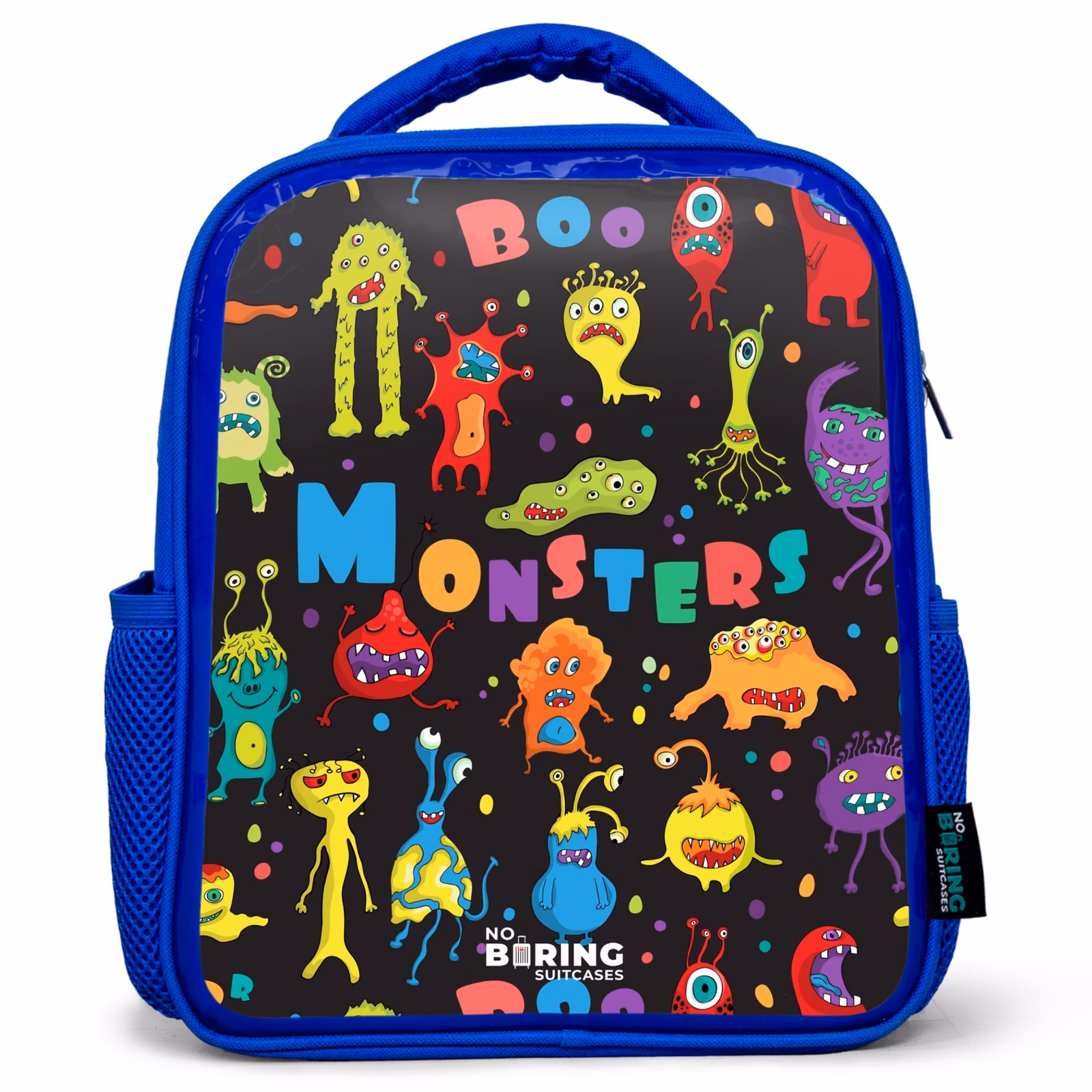 Rugzak kind - Blauw - Patroon van monsters — 1