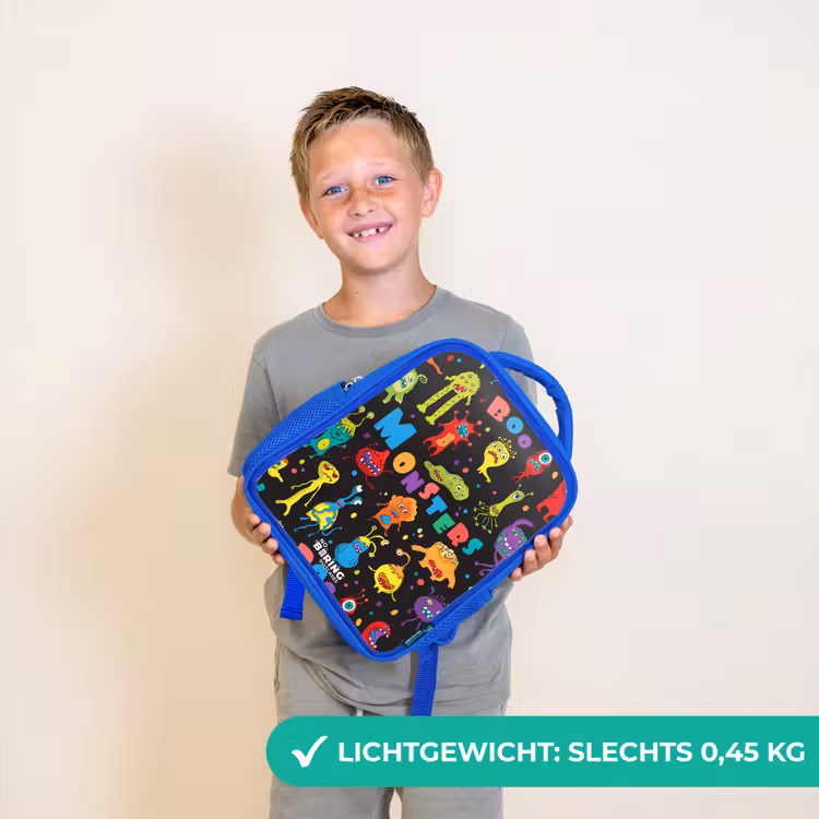 Rugzak kind - Blauw - Patroon van monsters — 2
