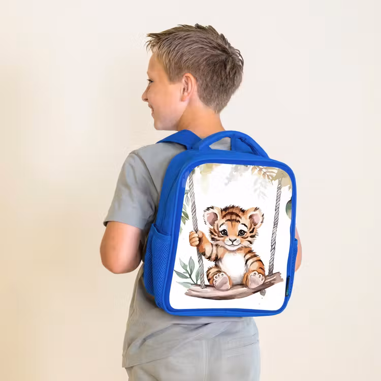 Rugzak kind - Blauw - Tijger - Dier - Kinderen - Jungle — 3
