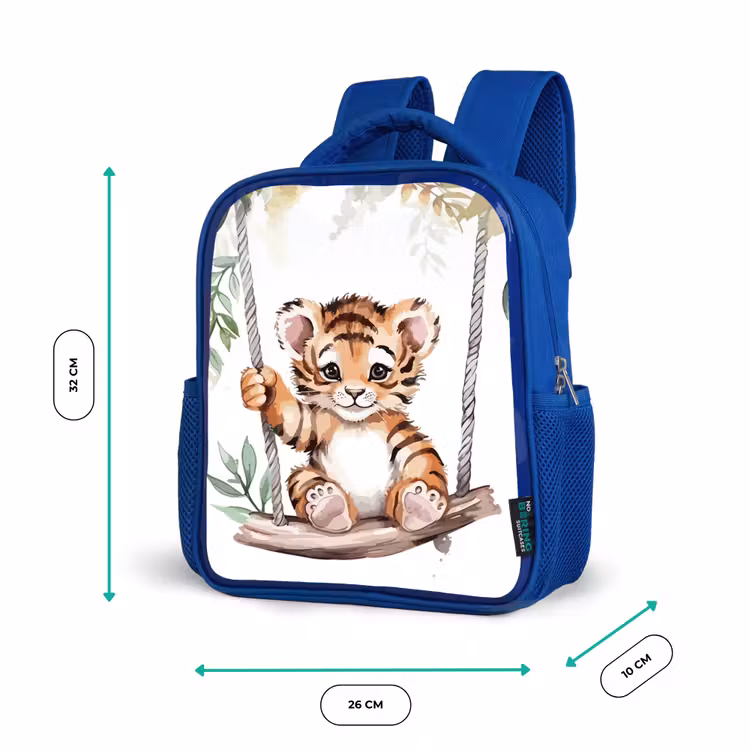 Rugzak kind - Blauw - Tijger - Dier - Kinderen - Jungle — 5