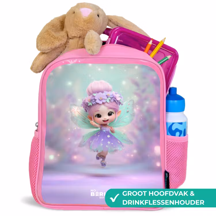 Rugzak kind met naam - Roze Elf - Tover - Magisch — 2