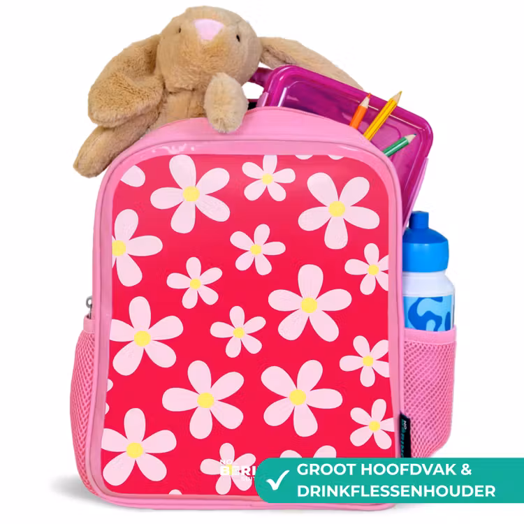 Rugzak kind - Roze - Madeliefjesmania hotpink — 2