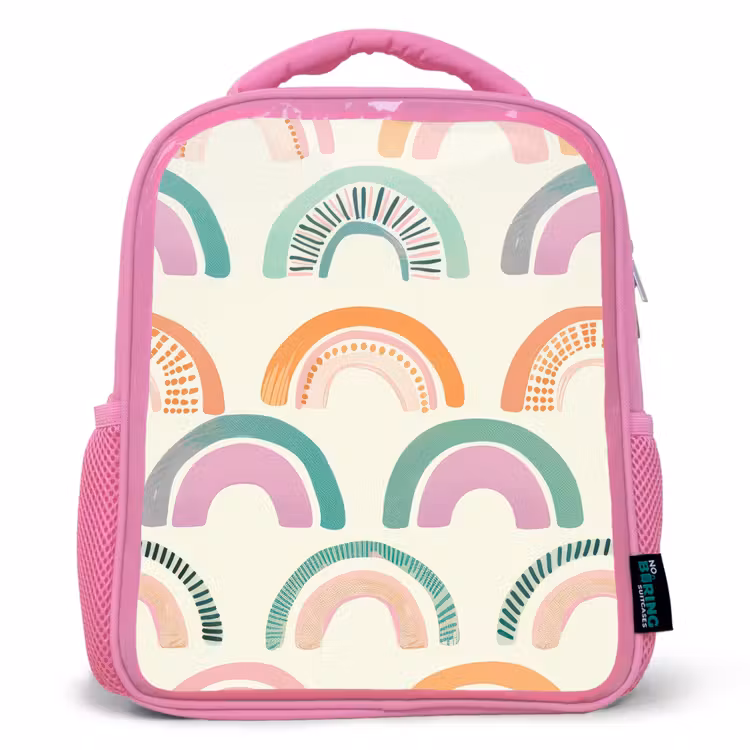 Rugzak kind - Roze - Regenboog - Pastel - Patroon — 1