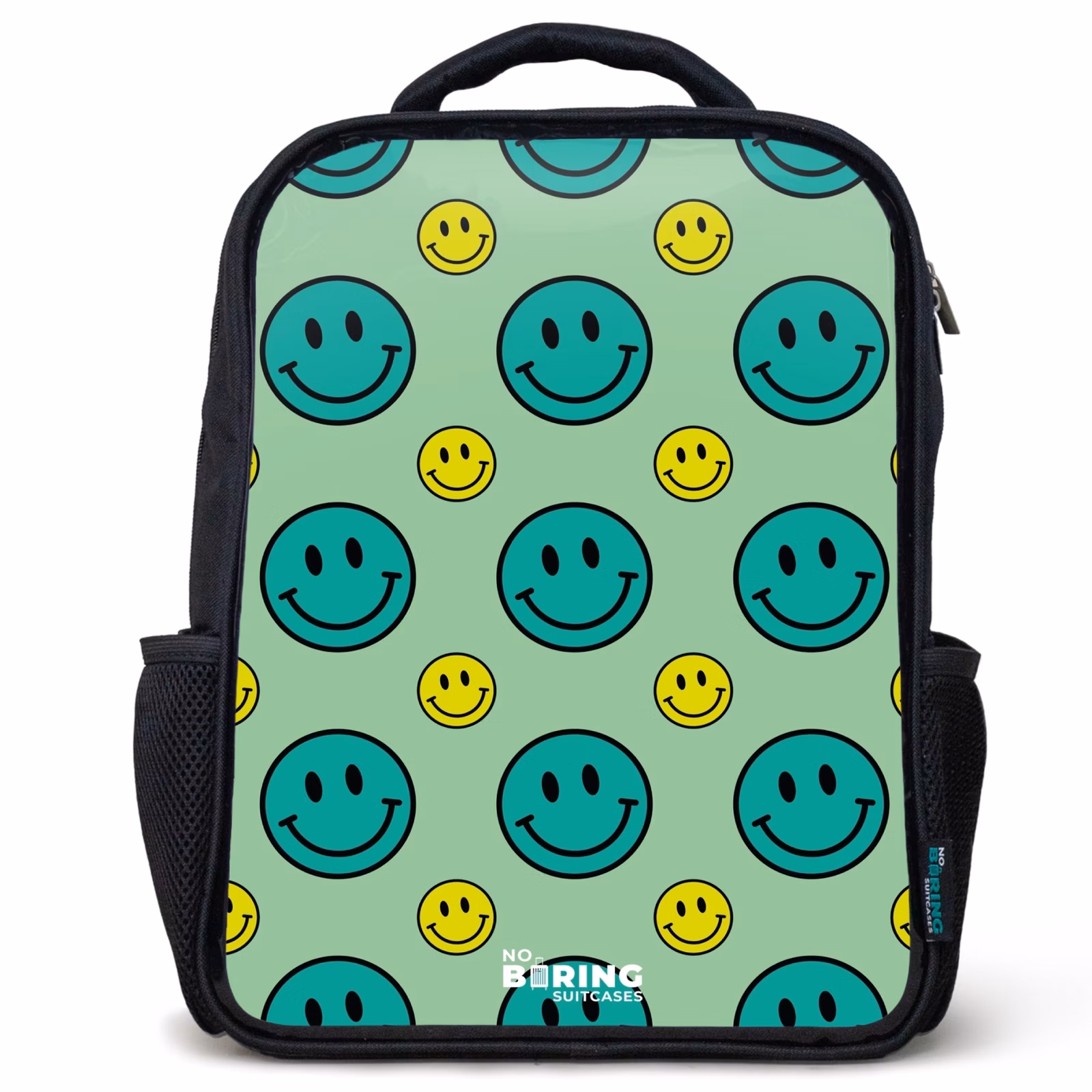 Rugzak kind - Zwart - All smiles groen — 1