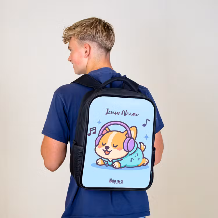 Rugzak kind - Zwart - Kawai - Hond - Muziek — 6