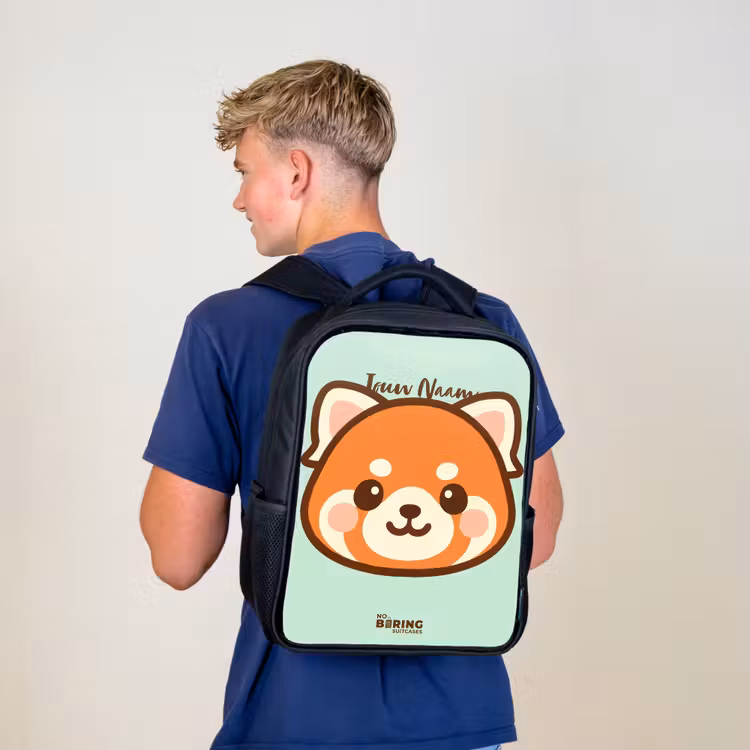 Rugzak kind - Zwart - Kawai - Rode panda - Groen — 6