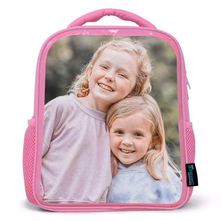 Kinderrugzak roze met eigen foto — 1