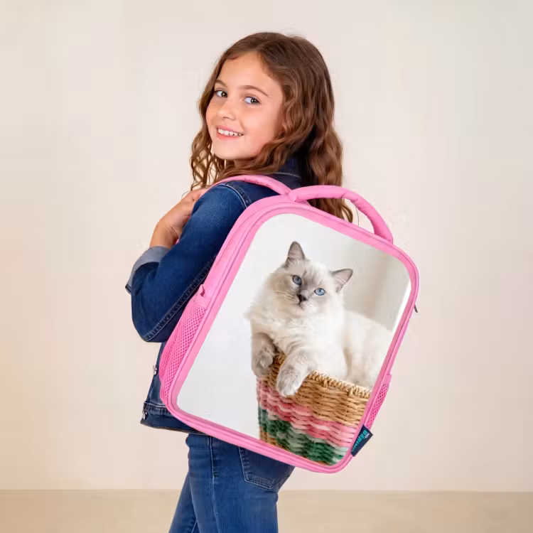 Kinderrugzak roze met eigen foto — 4