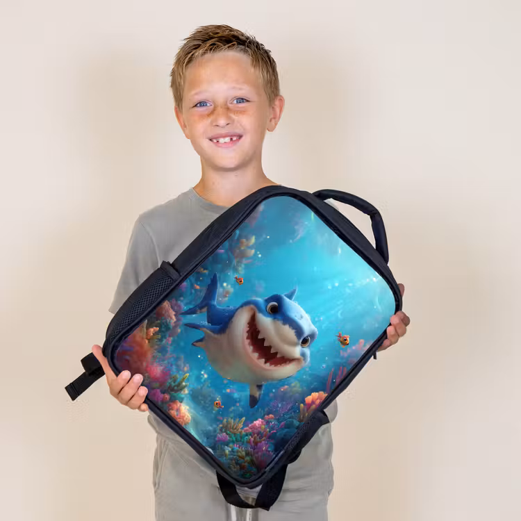 Kinderrugzak zwart met eigen foto — 4