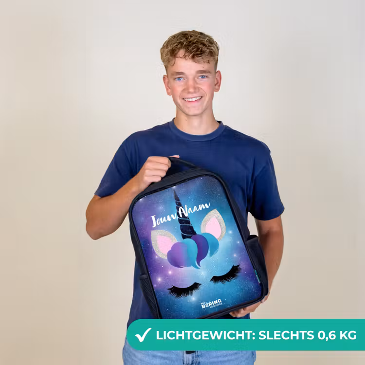 Kinder rugzak - Eenhoorn op een sterrenhemel achtergrond — 2