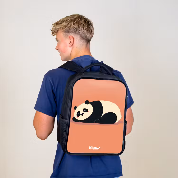Kinder rugzak - Panda - Slapen - Oranje — 6