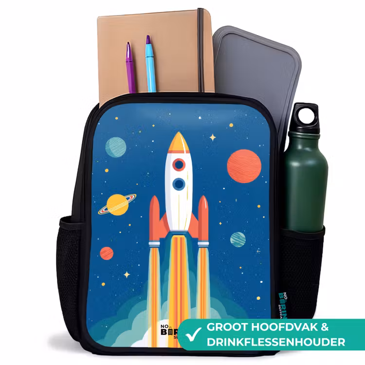Kinder rugzak - Raket - Planeet - Sterren - Veelkleurig — 4