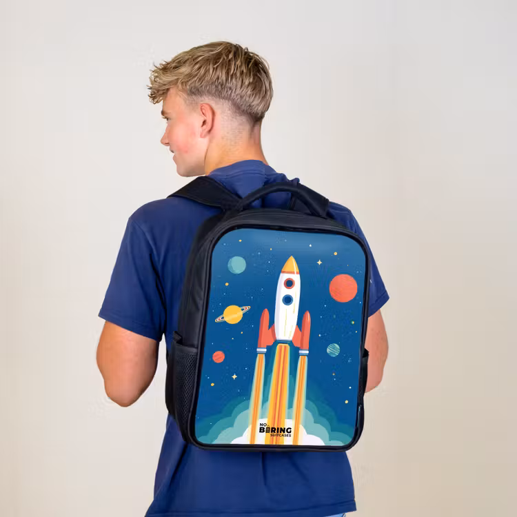 Kinder rugzak - Raket - Planeet - Sterren - Veelkleurig — 6