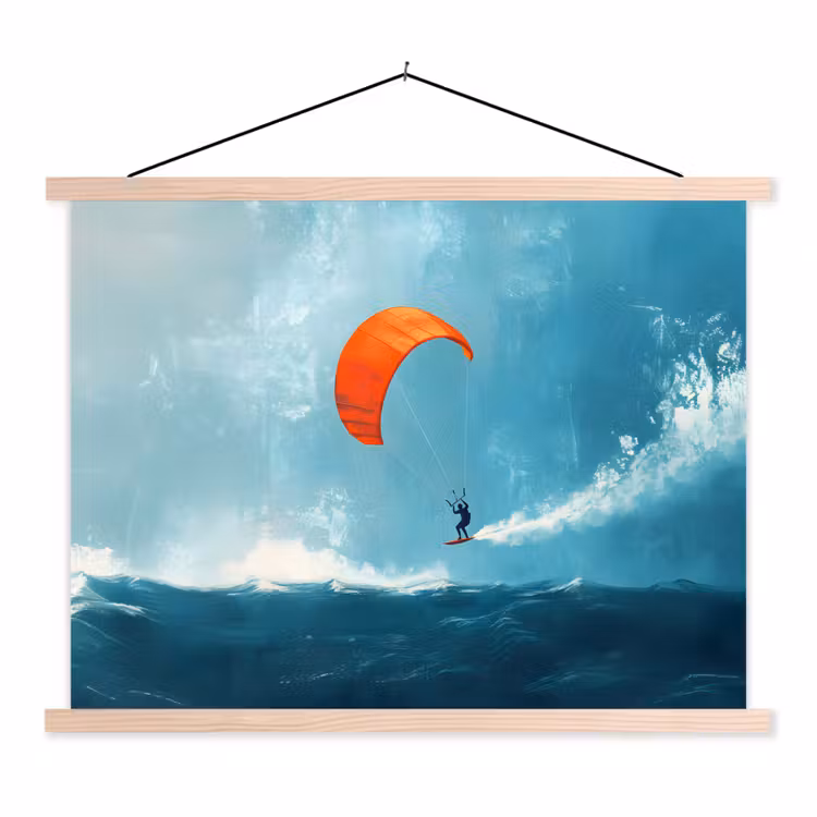 Schoolplaat - Kitesurfer - Oranje - Zee - Lucht — 1