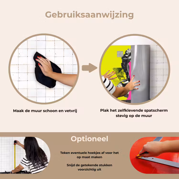 Spatscherm keuken - Buste - Verf - Geel — 8