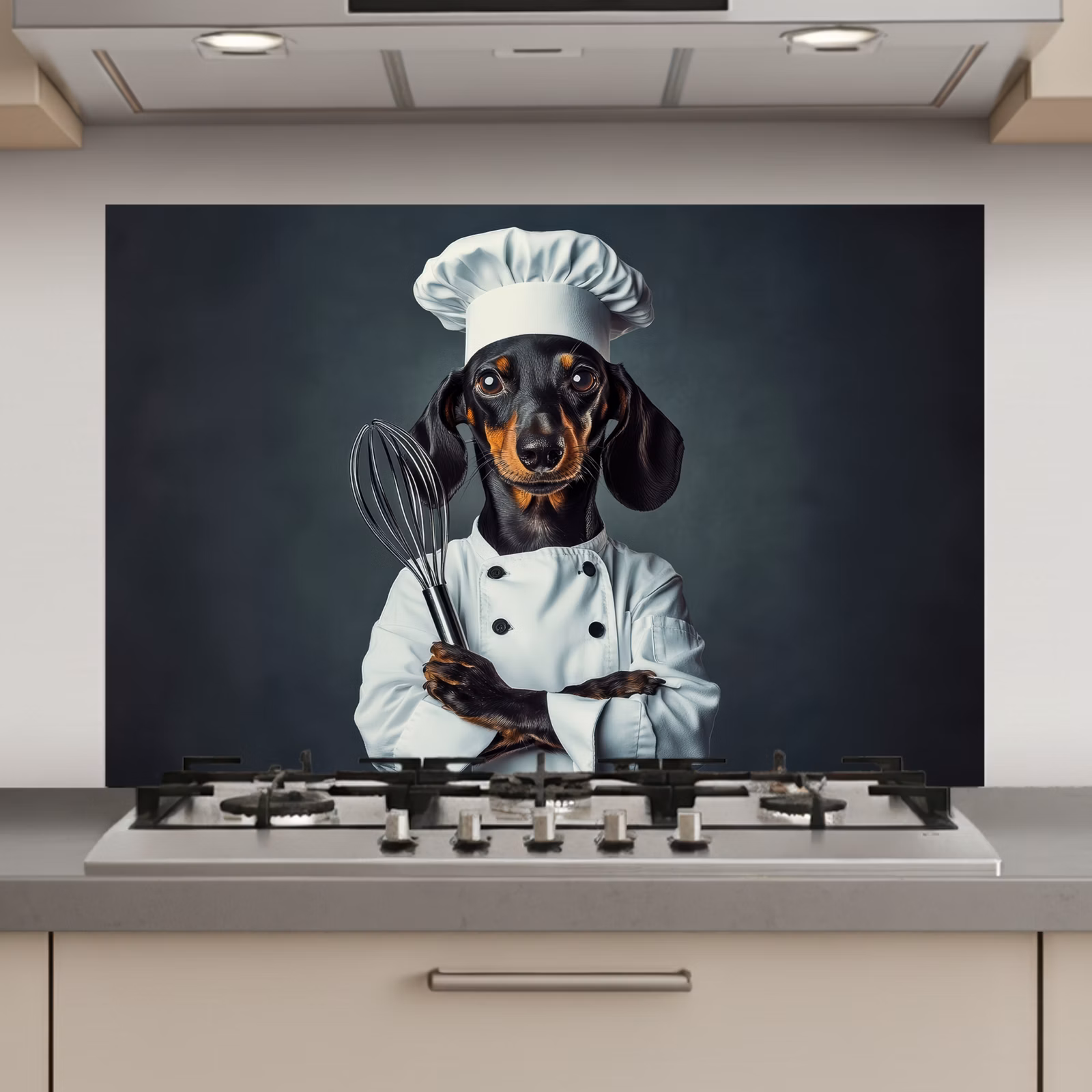 Spatscherm keuken - Hond - Garde - Kok — 1