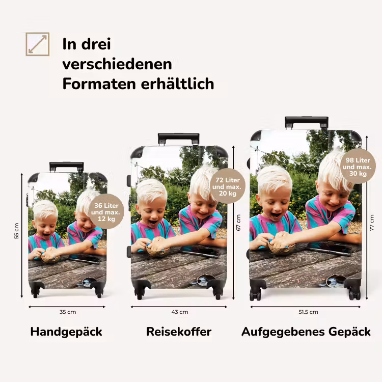 Middelgrote koffer met eigen foto — 3