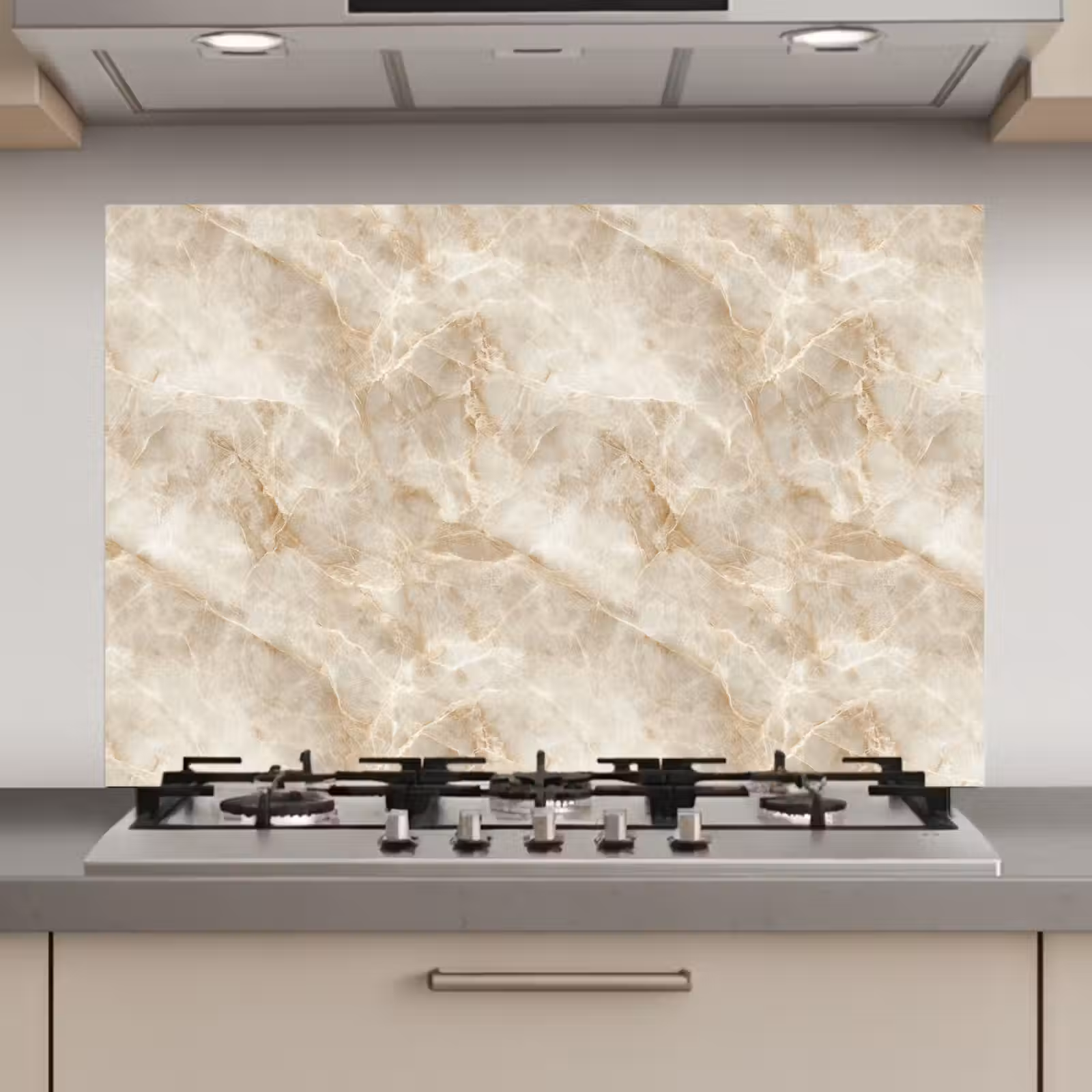 Spatscherm keuken - Lichtbeige - Onyx - Subtiel — 1