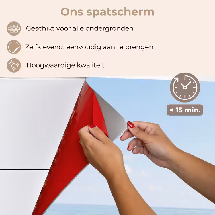 Spatscherm keuken - Palmbomen - Pad - Horizon — 4