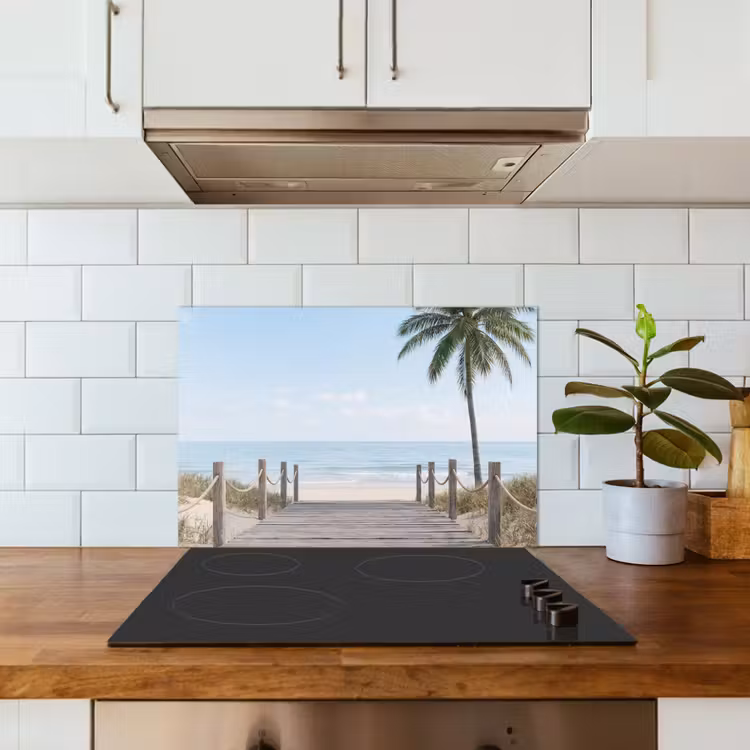 Spatscherm keuken - Palmbomen - Pad - Horizon — 6