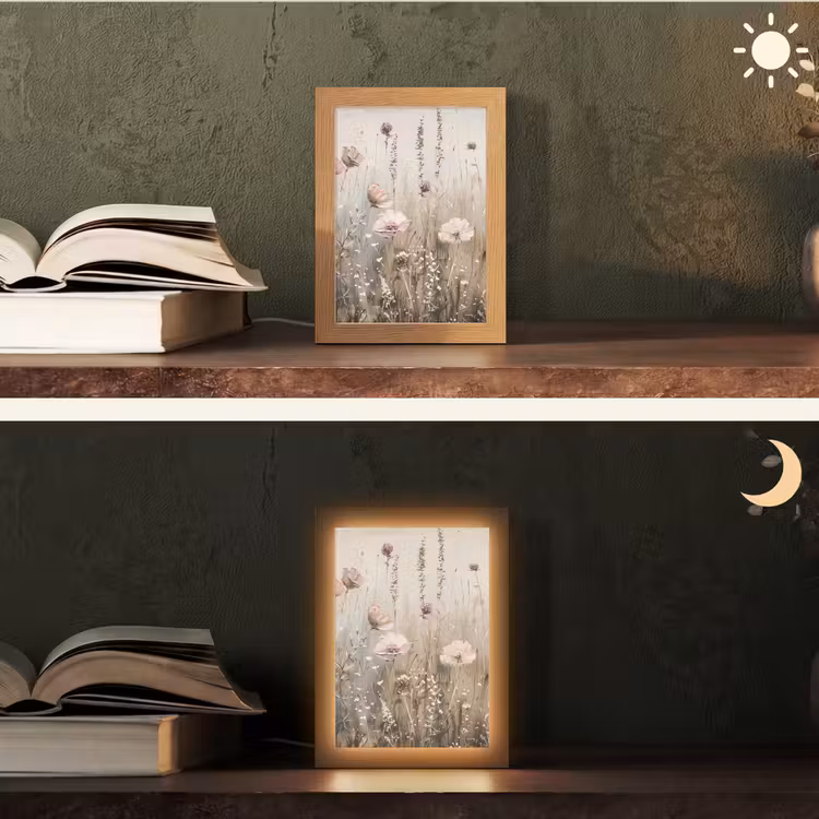 Tafellamp - Bloemen - Roze - Modern - Beige — 5