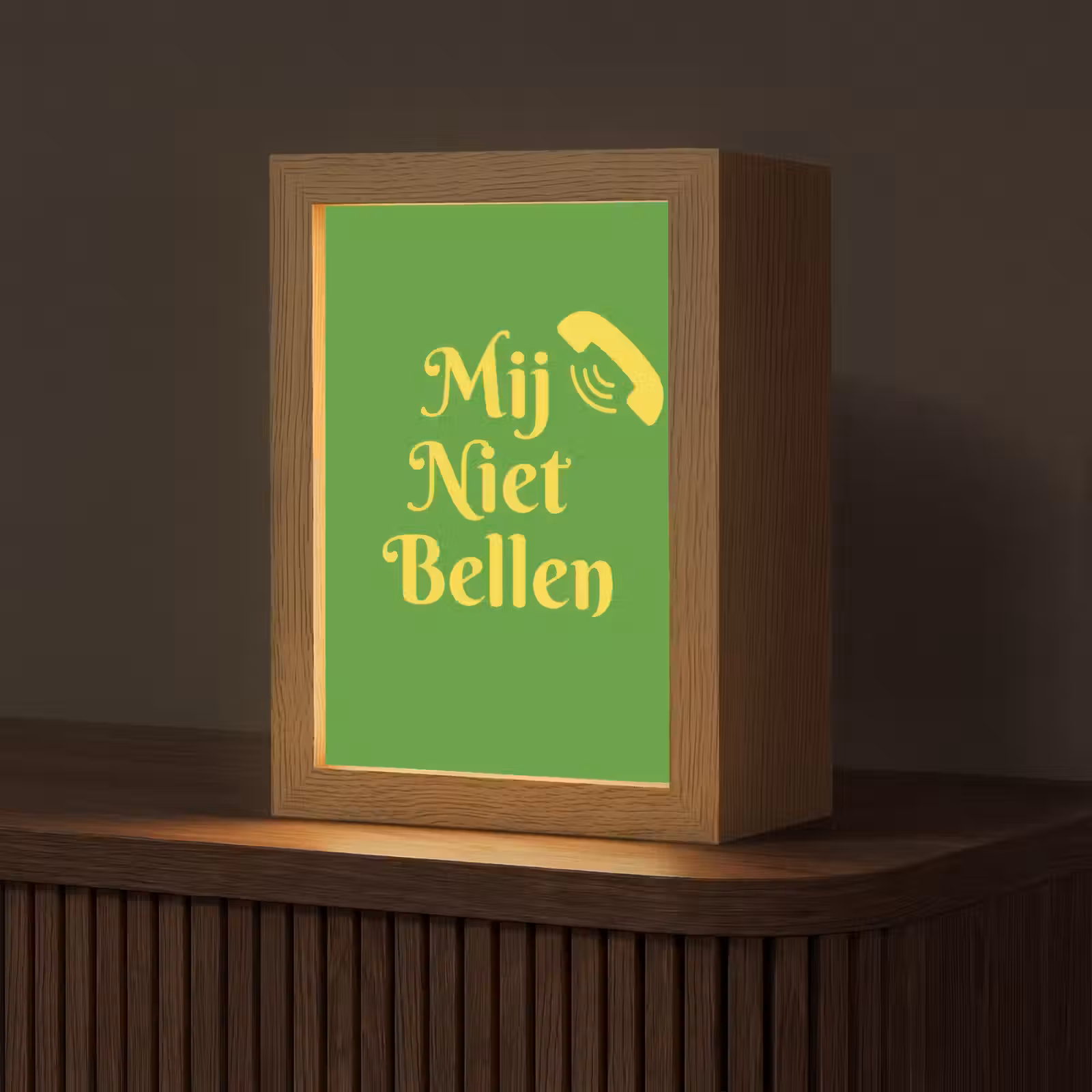 Tafellamp - Mij niet bellen - Telefoon - Groen — 1