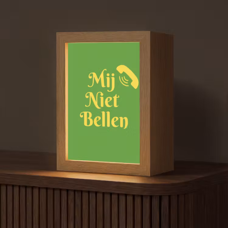 Tafellamp - Mij niet bellen - Telefoon - Groen — 1