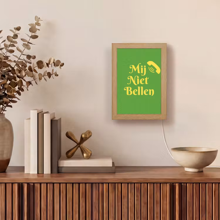 Tafellamp - Mij niet bellen - Telefoon - Groen — 4
