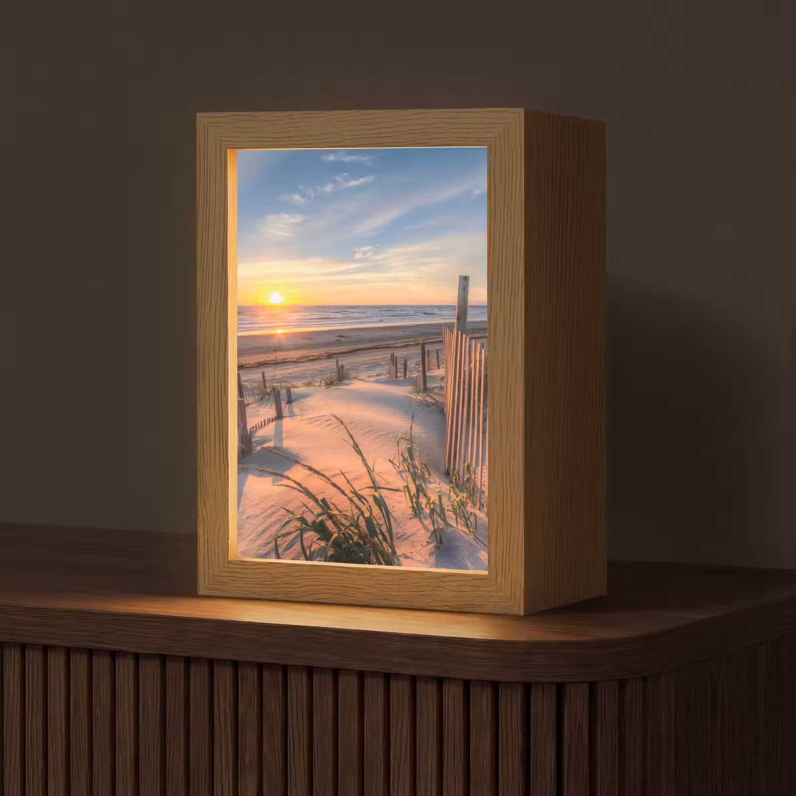 Tafellamp - Strand - Zee - Duin - Zonsondergang - Landschap — 1