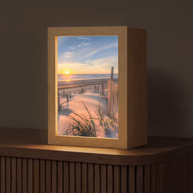 Tafellamp - Strand - Zee - Duin - Zonsondergang - Landschap — 1