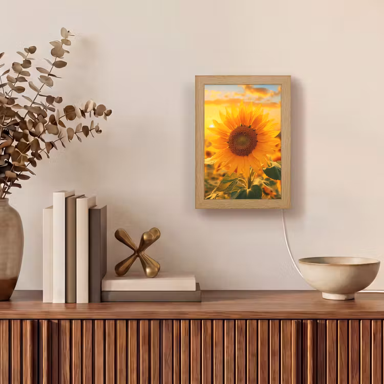 Tafellamp - Zonnebloem - Bloemen - Geel - Bloemenveld met zonnebloemen — 4