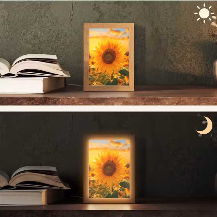 Tafellamp - Zonnebloem - Bloemen - Geel - Bloemenveld met zonnebloemen — 5