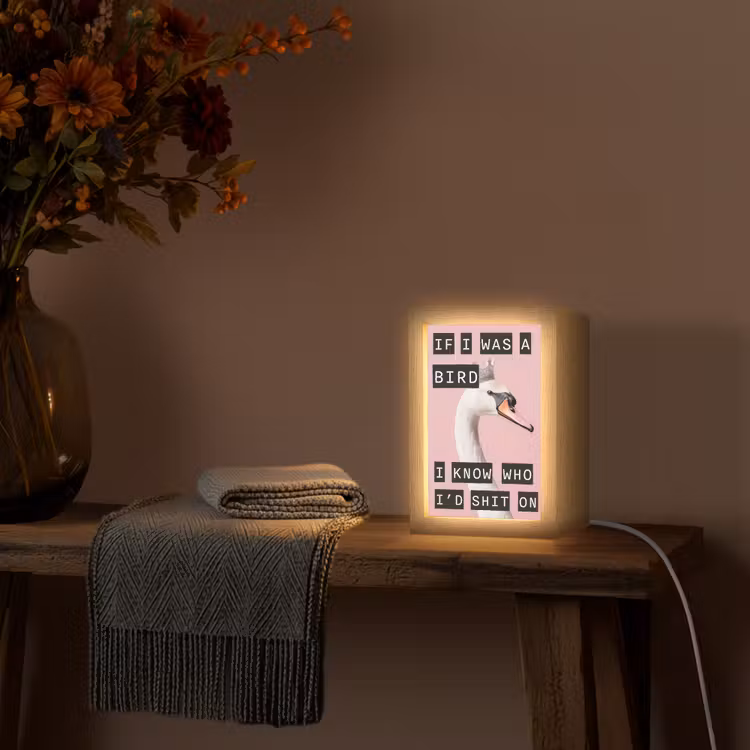 Tafellamp - Zwaan - Vogel - Decoratie - Roze — 3