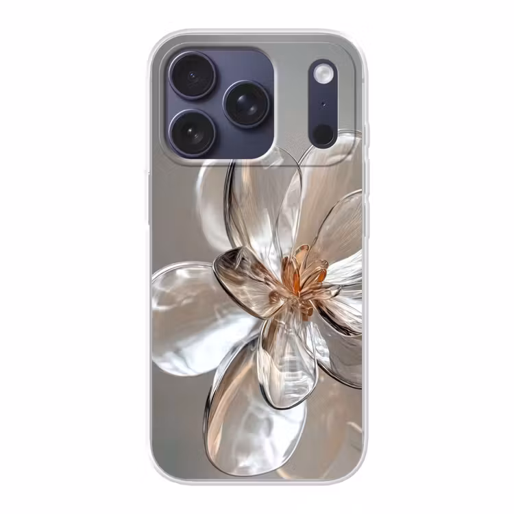 Telefoonhoesje - Bloem - Glazen - Doorzichtig — 1