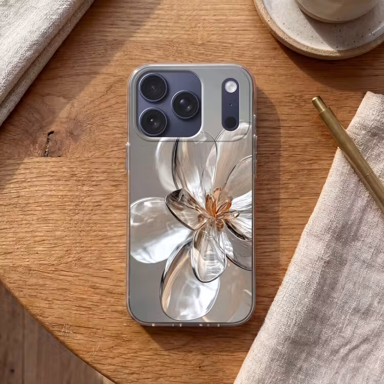 Telefoonhoesje - Bloem - Glazen - Doorzichtig — 2