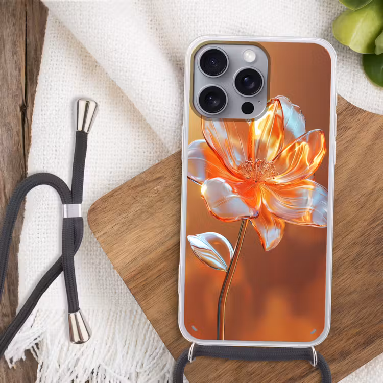 Telefoonhoesje met koord - Glazen - Bloem - Zonlicht — 3