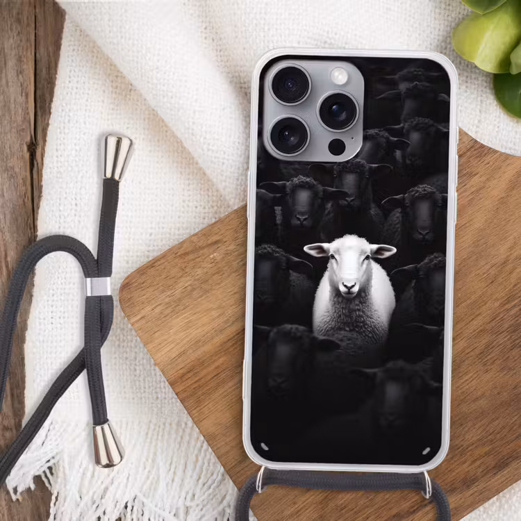 Telefoonhoesje met koord - Schapen - Wit - Duisternis — 3