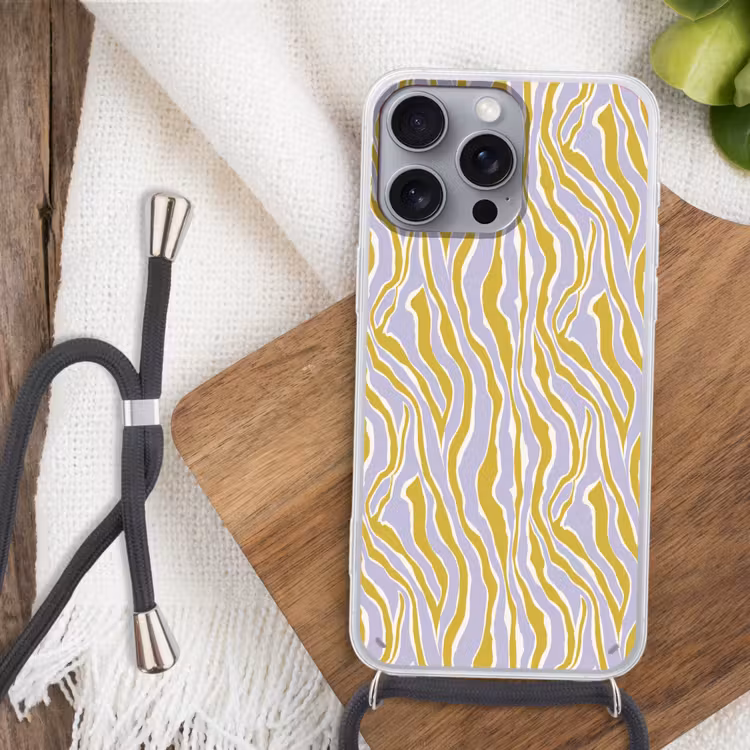 Telefoonhoesje met koord - Zebra - Modern - Meerkleurig — 3