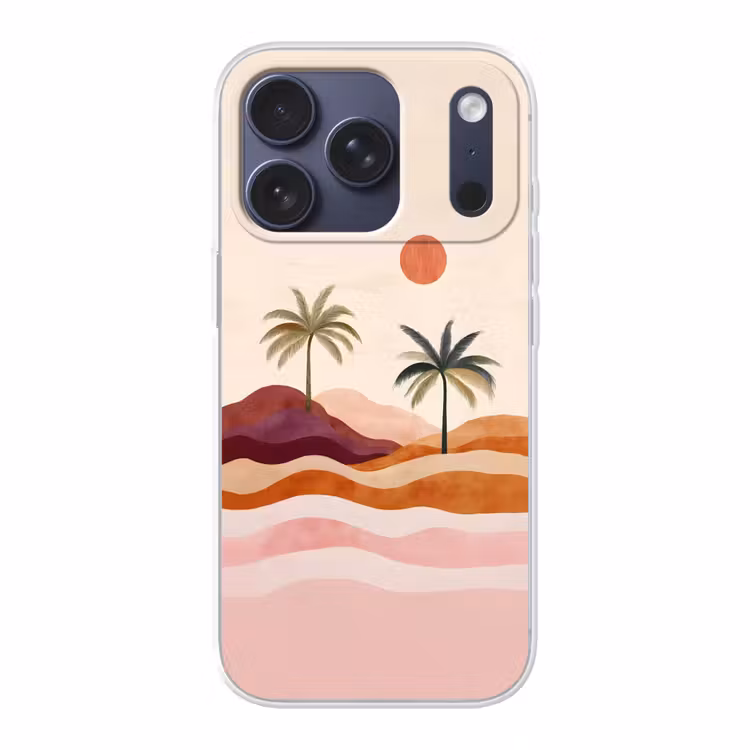 Telefoonhoesje - Palmbomen - Abstract - Zon - Heuvels — 1