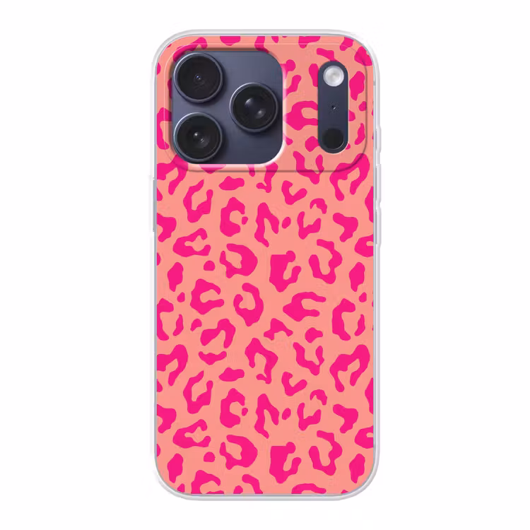 Telefoonhoesje - Panterprint - Roze - Dierenprint - Minimalistisch — 1