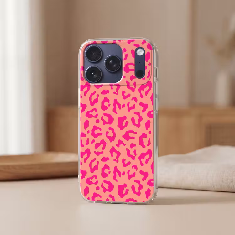 Telefoonhoesje - Panterprint - Roze - Dierenprint - Minimalistisch — 3