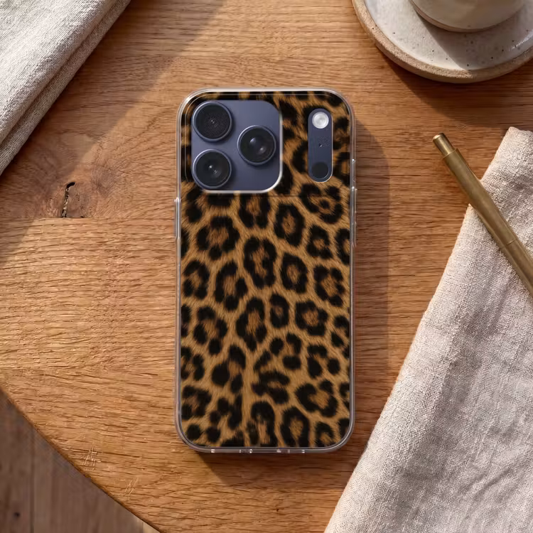 Telefoonhoesje - Pantervacht - Realistisch - Bruin — 2