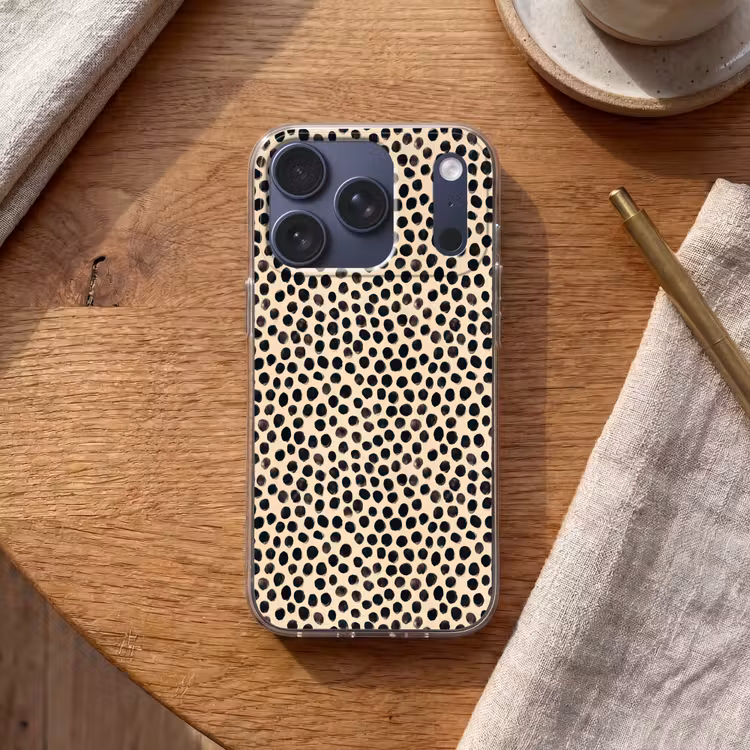 Telefoonhoesje - Stippen - Patroon - Zwart — 2