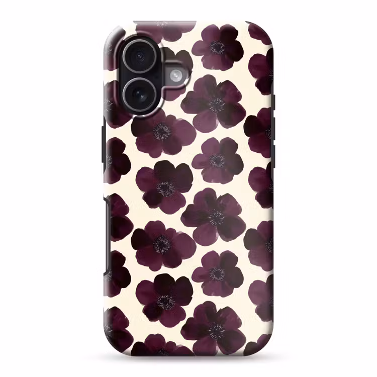 Telefoonhoesje Toughcase - Bloemen - Aquarel - Paars — 1