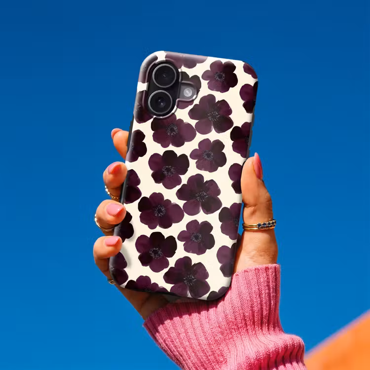 Telefoonhoesje Toughcase - Bloemen - Aquarel - Paars — 2