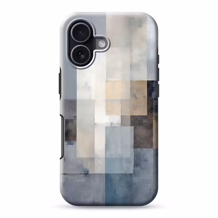 Telefoonhoesje Toughcase - Rechthoeken - Abstract - Blauw — 1