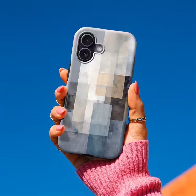 Telefoonhoesje Toughcase - Rechthoeken - Abstract - Blauw — 2
