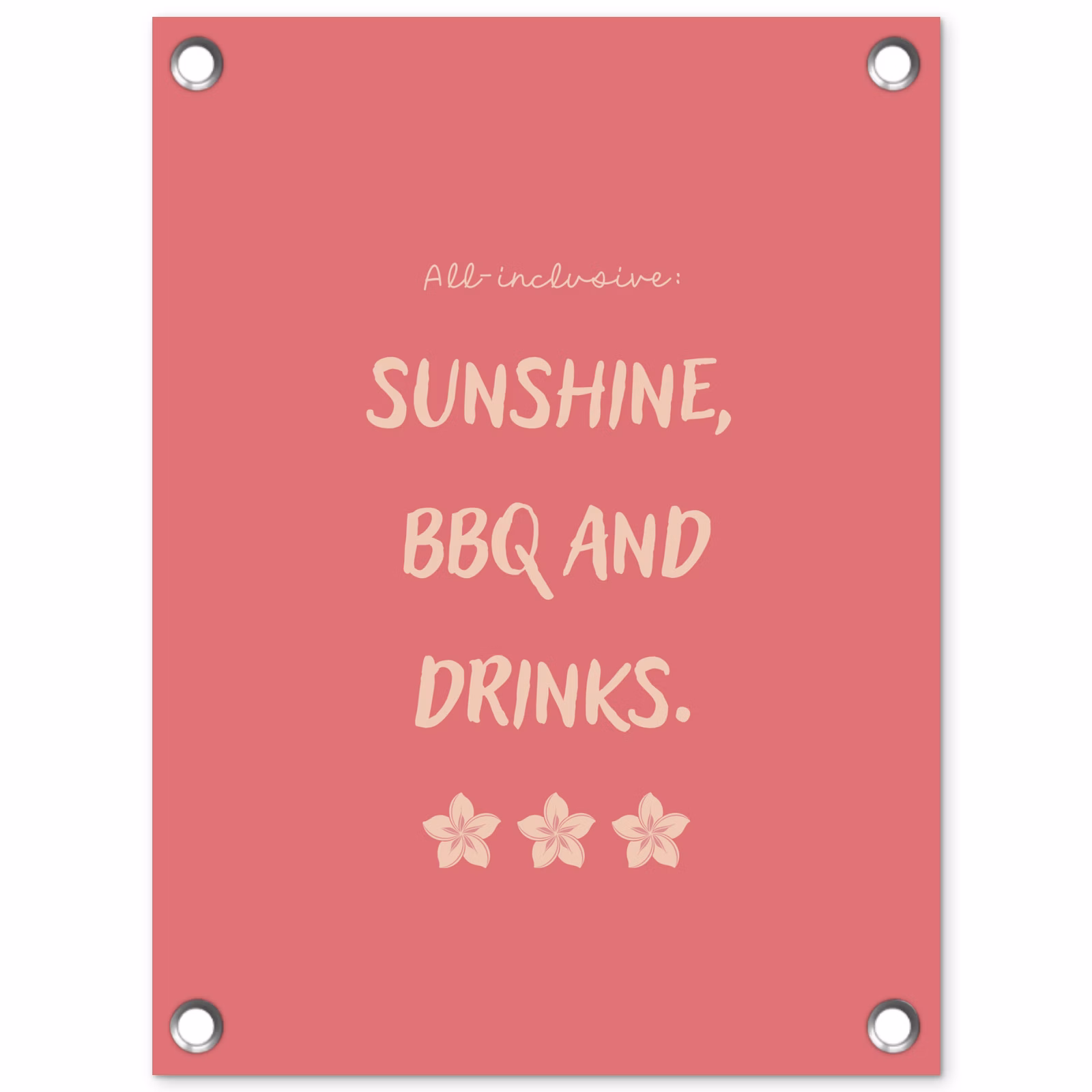 Tuinposter - BBQ - Quote - Roze - Zomer — 1