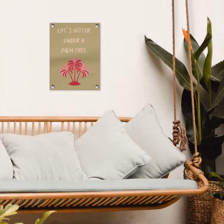 Tuinposter - Groen - Zomer - Quote - Palmboom — 5